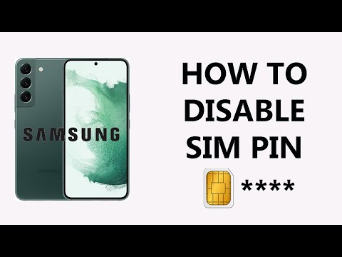 How To Disable SIM Pin On Samsung Phones / Tablets