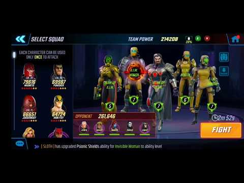 AW Offense - 213k AIM vs 261k Mauraders - Marvel Strike Force