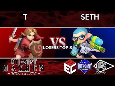 Midwest Mayhem Ultimate - Losers Top 8 - T (Young Link) Vs. Seth (Inkling)
