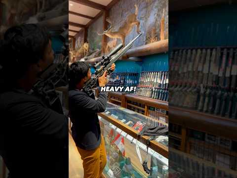 Airsofter BARELY lifts a real sniper