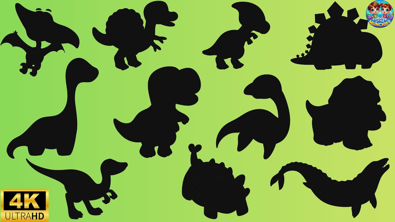 Guess the Dinosaur Shadows! Fun Quiz Game for Kids, Toddlers & Preschool | Dinosaur Names & Facts