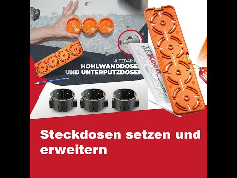 UP-Dosen und Hohlwanddosen setzen und einbauen mit der MaKoen Bohrschablone Light