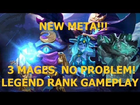 NEW META!!! 3 MAGES, NO PROBLEM!!! LEGEND RANK GAMEPLAY - MOBILE LEGENDS