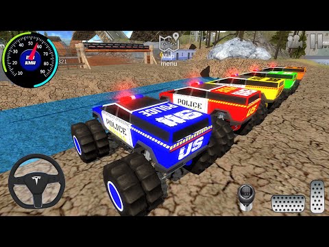 Juegos De Carros - Police Monster Trucks Impossible Driver #2 - Car Extreme Racing Android Gameplay