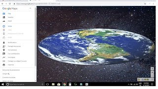 How to go from google maps Globe To Flat Earth