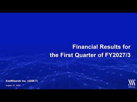 Q1 FY2027/3 Financial Results Briefing