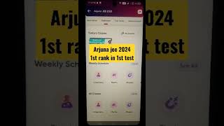 arjuna jee 2024 1st rank in 1st test|#shorts #pw #physicswallah #pwians