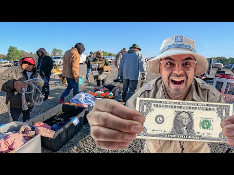 VENDIENDO todo a UN DÓLAR en el MERCADO de PULGAS en USA 🇺🇸💰