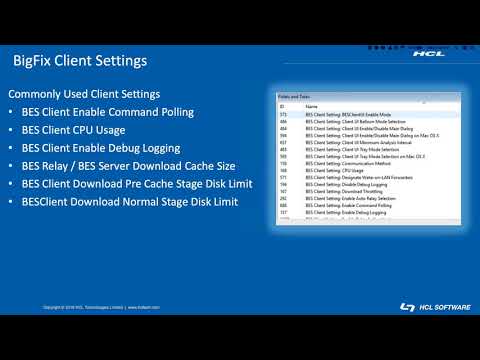 Configurações comuns do cliente BigFix e como fazer