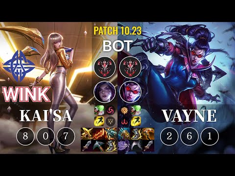 ES Wink Kai'Sa vs Vayne Bot - KR Patch 10.23