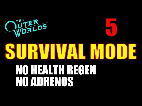 Outer Worlds Survival Mode Walkthrough - NO HEALTH REGEN, NO ADRENOS - Part 5, Blackout