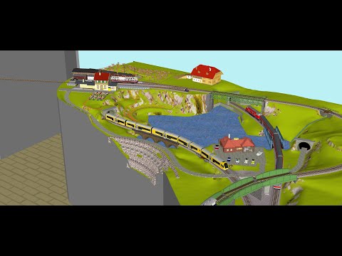 Gleisplan Spur H0 330 * 320 cm, System 900, Barrage Petit Maison, U-Form, Kopfbhf., ZS_Sequ