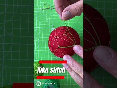 Kiku Stitch on Temari Ball #japan #temari #textileart #temariball #japaneseculture