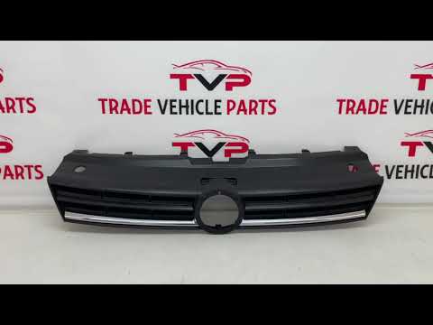 Fits VW Polo 2014- Front Grille Mat-Black With Chrome Moulding video