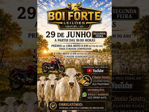 BOI FORTE LEILOES UIRAPURU-GO 29/06/2026