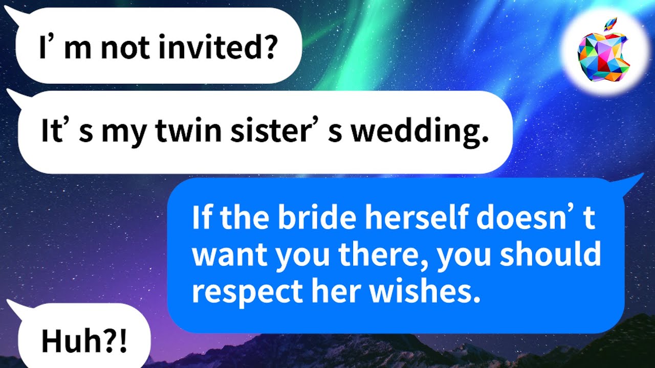 【Apple】My twin sister didn't invite me to her wedding because she says I'm too ugly!