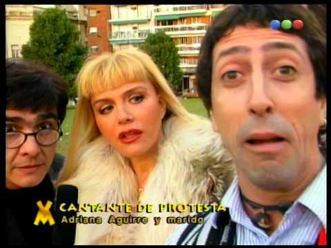 Cantante de protesta, Adriana Aguirre y marido - Videomatch 1997