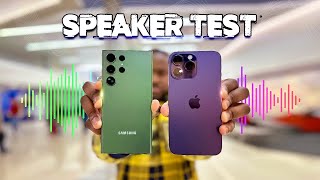 Galaxy S23 Ultra vs iPhone 14 Pro Max Speaker Test!