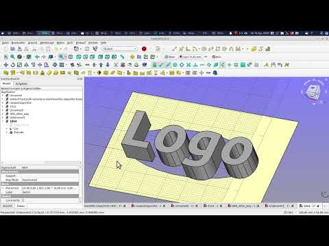 #freecad frage aus dem forum text logo #anleitung #beispiel #tutorial draft arch part sketcher