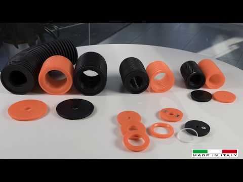 Modular rubber bellows covers