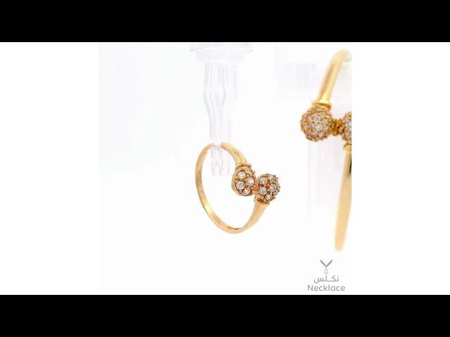 نص طقم ذهب لازوردي بتصميم فريد (HTKLZ.0035)