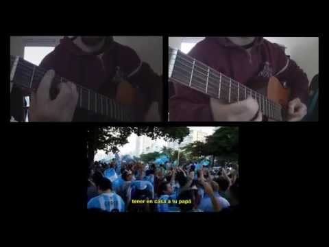 Hinchada Argentina - Brasil decime que se siente para guitarra - Mundial 2014
