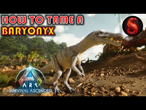 ARK SURVIVAL ASCENDED HOW TO TAME A BARYONYX