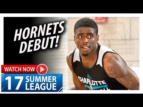Dwayne Bacon Full SL Hornets Debut Highlights vs Heat (2017.07.01) - 9 Pts, 3 Reb