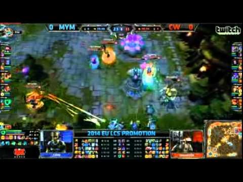 2014 EU LCS Promotion   LoL  CW vs  MYM English Match 1 clip32