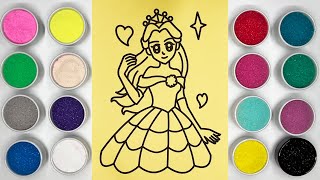 Princess Sand Painting  Educational Videos for Kid