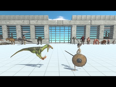 CARNIVORE DINOSAURS WITH MOSASAURUS & PURUSAURUS VS INFERNALS - Animal Revolt Battle Simulator