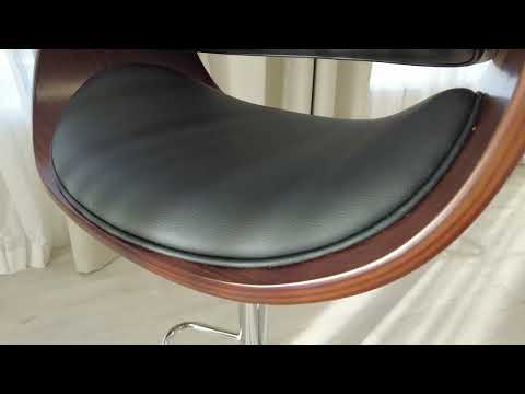 Миниатюра изображения товара Стул барный Tetchair Lando (черный/орех/хром)