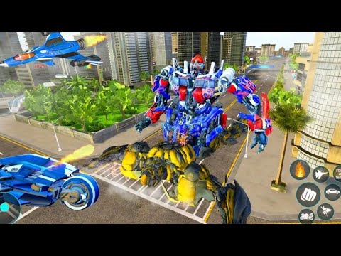 Optimus Prime Multiple Transformation Jet Robot Car Game 2020 | Android Gameplay | Part - 6