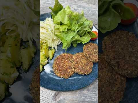 Linsenbratlinge & Kartoffelsalat: Schnelles Wohlfühlessen!
