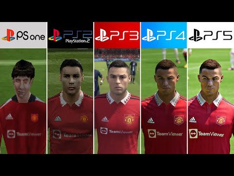 PS5 vs PS4 vs PS3 vs PS2 vs PS1 | FIFA - Graphics and Faces Comparison (4k 60fps)