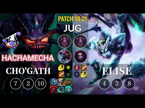 RJ hachamecha Cho'Gath vs Elise Jungle - KR Patch 10.21