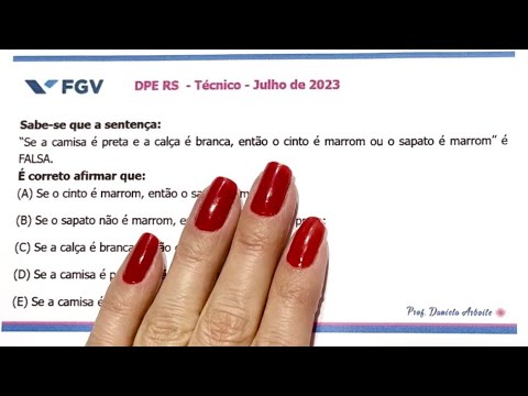 FGV - DPE RS - Technician - Logical Reasoning