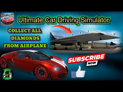 How to collect all diamonds from airplane || Ultimate car driving simulator || LIKE AND SUBSCRIBE