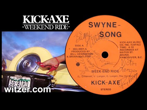 Thumbnail for WEEKEND RIDE - KICK AXE (1981) - RARE AUTOGRAPHED Independent 45RPM (Heavy Metal, Canadian Rock) by Victor Langen