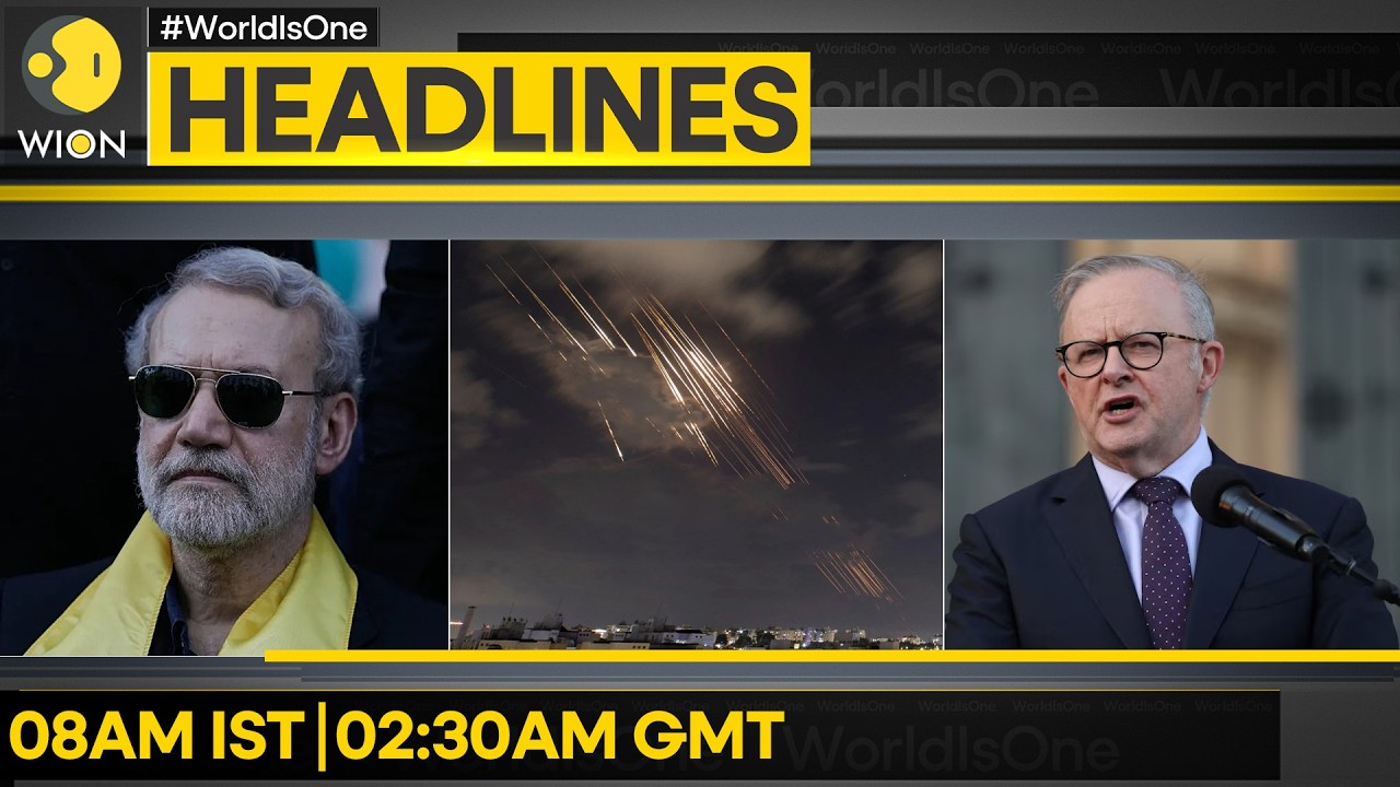 Iran Vows To Avenge Larijani's Killing | Iran Fires Multiple Missile Salvos At Israel | Headlines