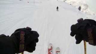 preview picture of video 'Skiing, Harakiri Black Run, Mayrhofen, Austria, 2013'