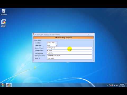 MS Word Party Invitation Template Software