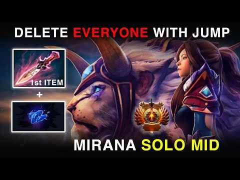 7.28C Dota 2 MIRANA MID 1st item Witch Blade + Aghanim's shard. Delete everyone with jump.