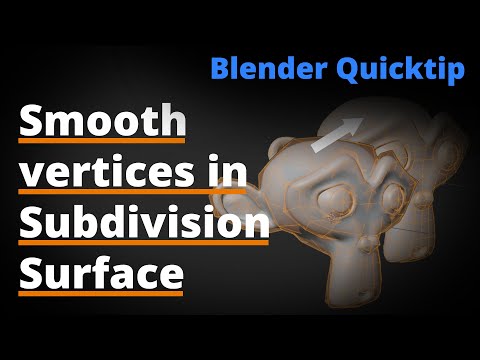Blender Quicktip Smooth vertices in Subdivision Surface