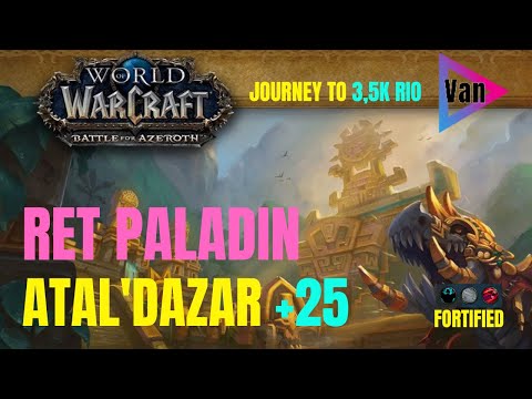Atal'Dazar +25 | Ret pally | PoV | Mythic+ | World of warcraft | Wow