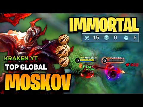 GOLDLANE Moskov Best Build 2022 [ Top Global Moskov Gameplay ] By KRAKEN YT - Mobile Legends