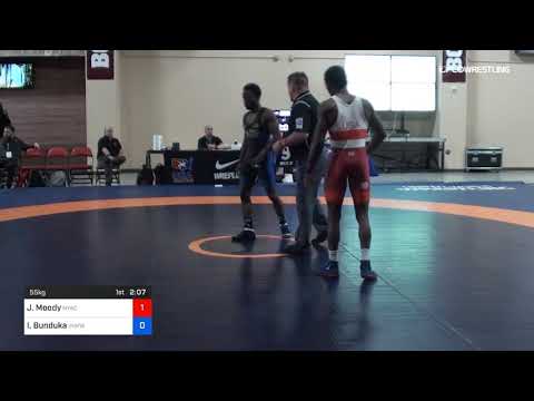 55 Kg 3rd Place Jabari Moody NYAC Vs Ibrahim Bunduka Inland Northwest Wrestling Training Center