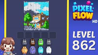 Pixel Flow Level 862 Solution Walkthrough