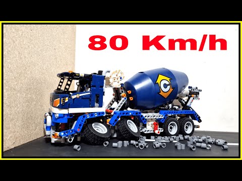 Concrete Mixer Truck VS Wall 💥 80 KM/H 💥 Lego Technic CRASH Test