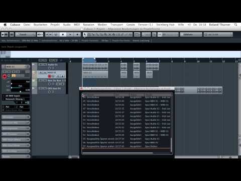 20.17 Cubase - Allgemeine Bearbeitungen im Projektfenster